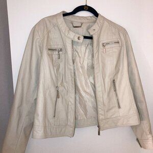 Off-White Faux Leather Jacket